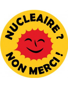 Sticker Nucléaire Non Merci (petite taille, pour votre téléphone portable par exemple)