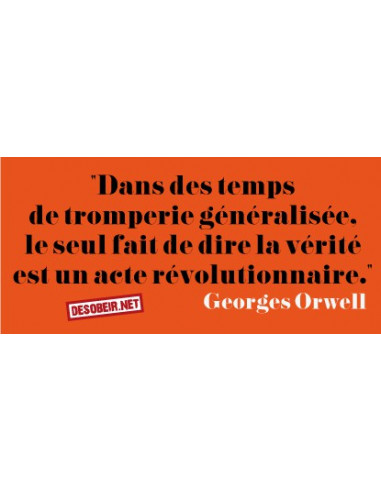 Sticker Citation Orwell Dans des...