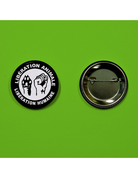 Badge Libération animale, libération humaine