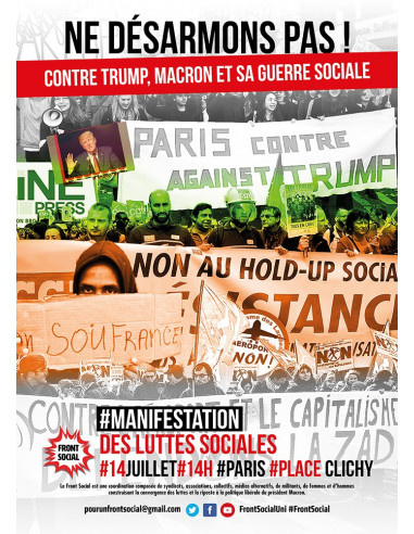 14 Juillet, manifestation des luttes sociales ! (affiche Info Com CGT n°084)