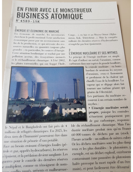 En finir avec le monstrueux business atomique (Xavier Renou)