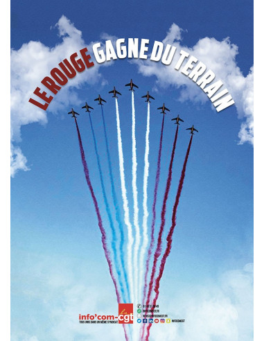 Le Rouge gagne du terrain (affiche Info Com CGT n°128)