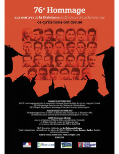 Hommage aux martyrs de la Résistance. Amicale de Châteaubriant (affiche Info Com CGT n°96)