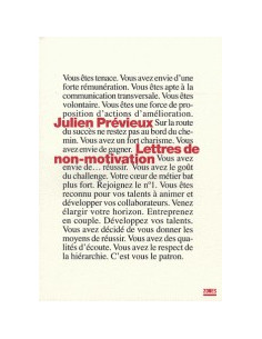 Lettres de non motivation...