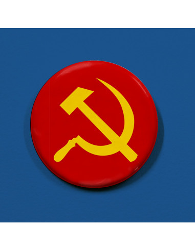 Badge Marteau et Faucille rouge