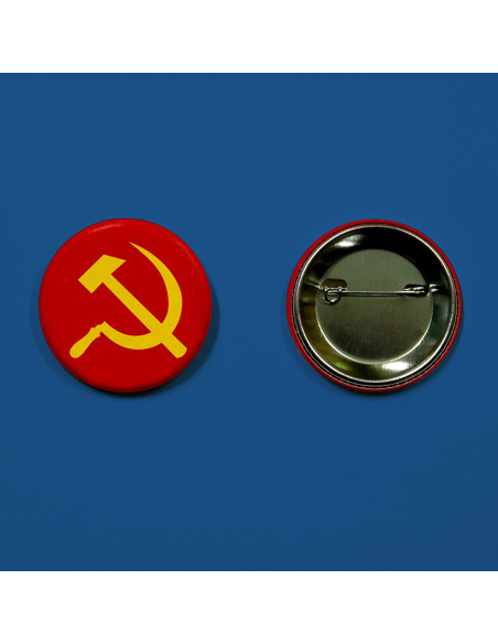 Badge Marteau et Faucille rouge
