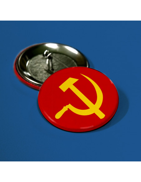 Badge Marteau et Faucille rouge