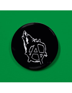 Badge loup anarchie