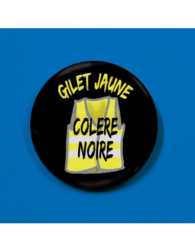 Badge gilet jaune, colère noire