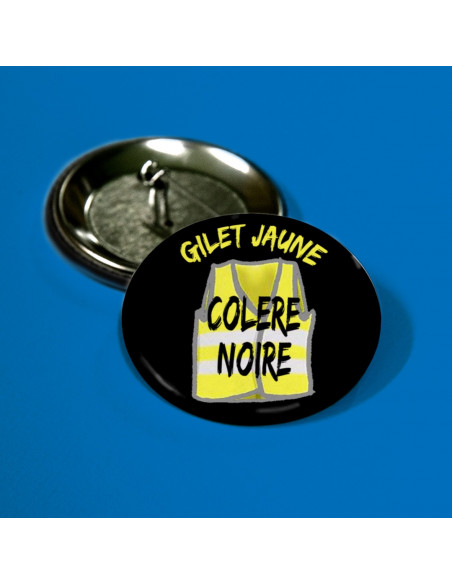 Badge gilet jaune, colère noire