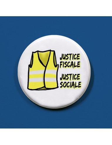 Badge Gilet Jaune justice fiscale justice sociale