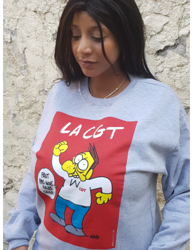 Pull over sweat CGT Charb Info'Com