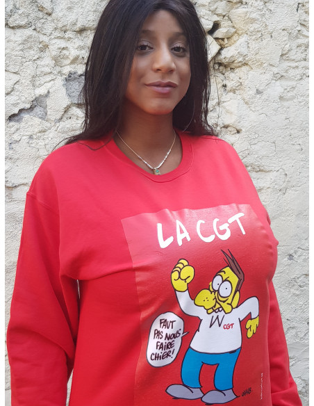 Pull over sweat CGT Charb Info'Com