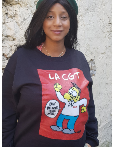 Pull over sweat CGT Charb Info'Com