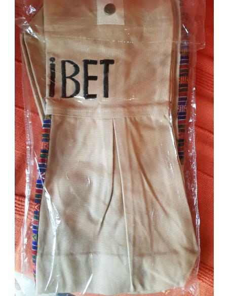 Sac beige tote bag (très résistant) I love Tibet