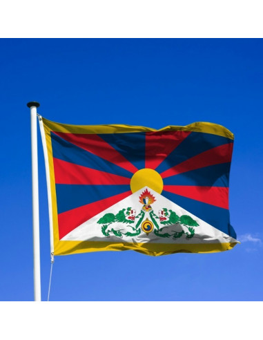Grand drapeau du Tibet libre