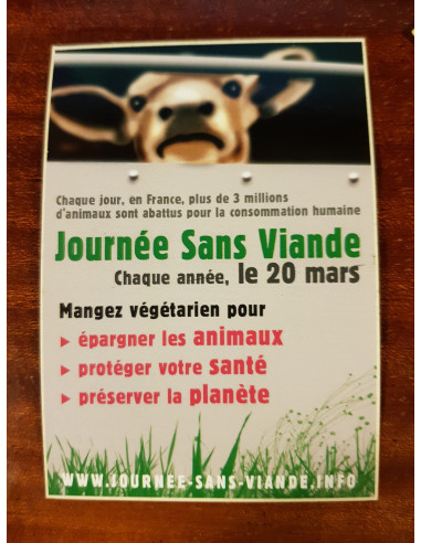 Journée sans viande (Autocollant / sticker)