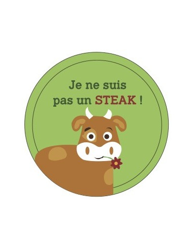 Autocollant Je ne suis pas un steak !