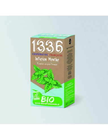 Infusion menthe douce BIO (plantes origine France, marque 1336 SCOP Ti ex-Fralib) 30 g